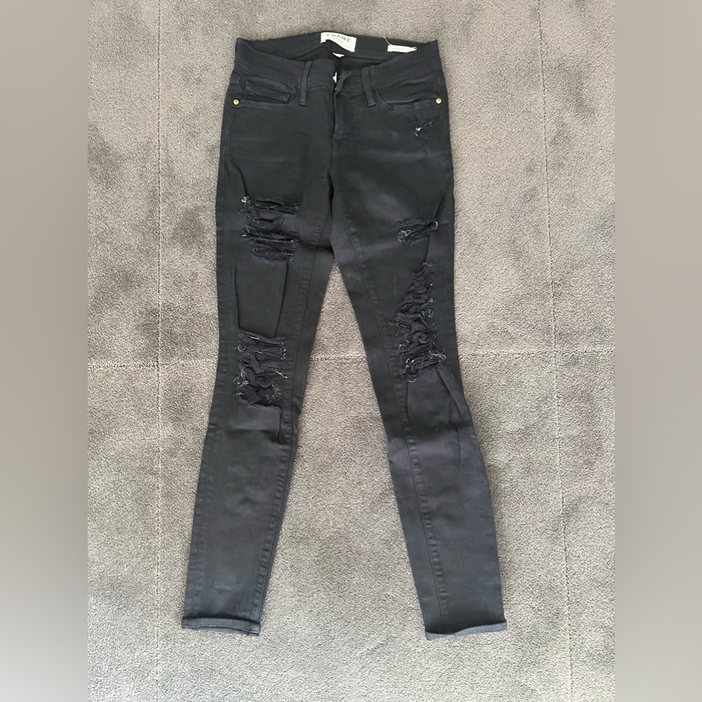 Frame jeans le skinny with rips